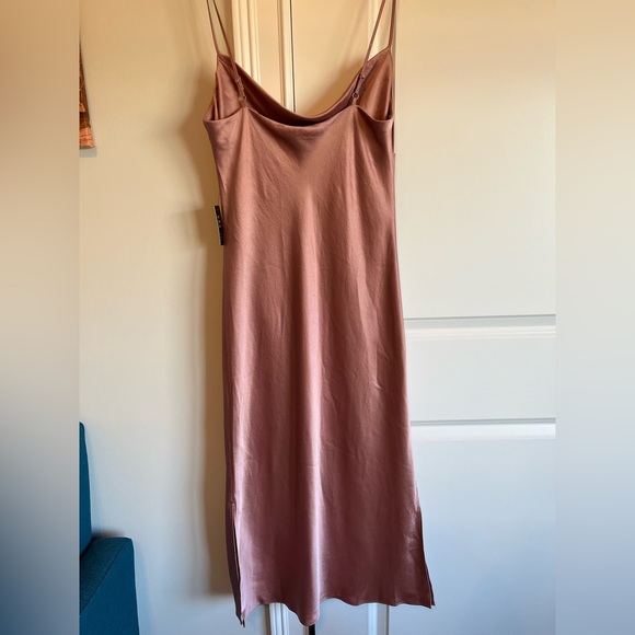 Express Satin Cowl Neck Midi Dress Size M - Picture 2 of 7
